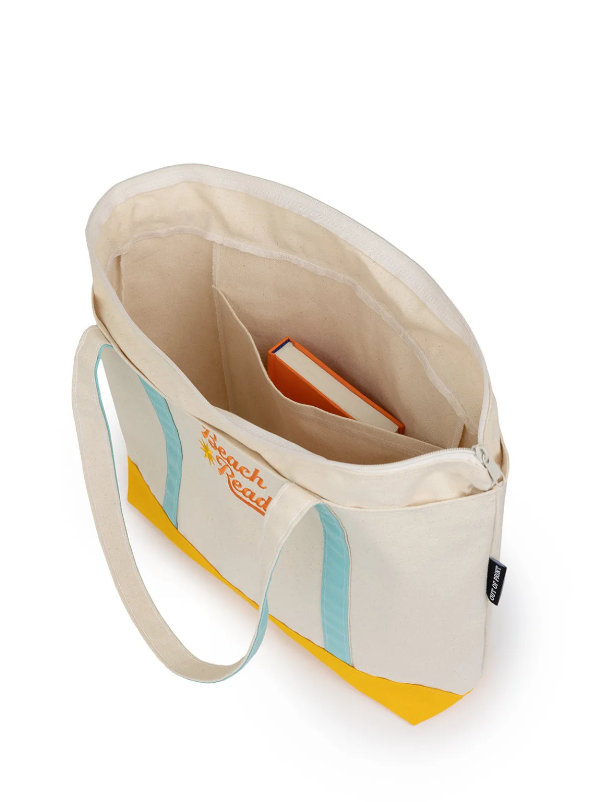 Beach Reads large zippered tote