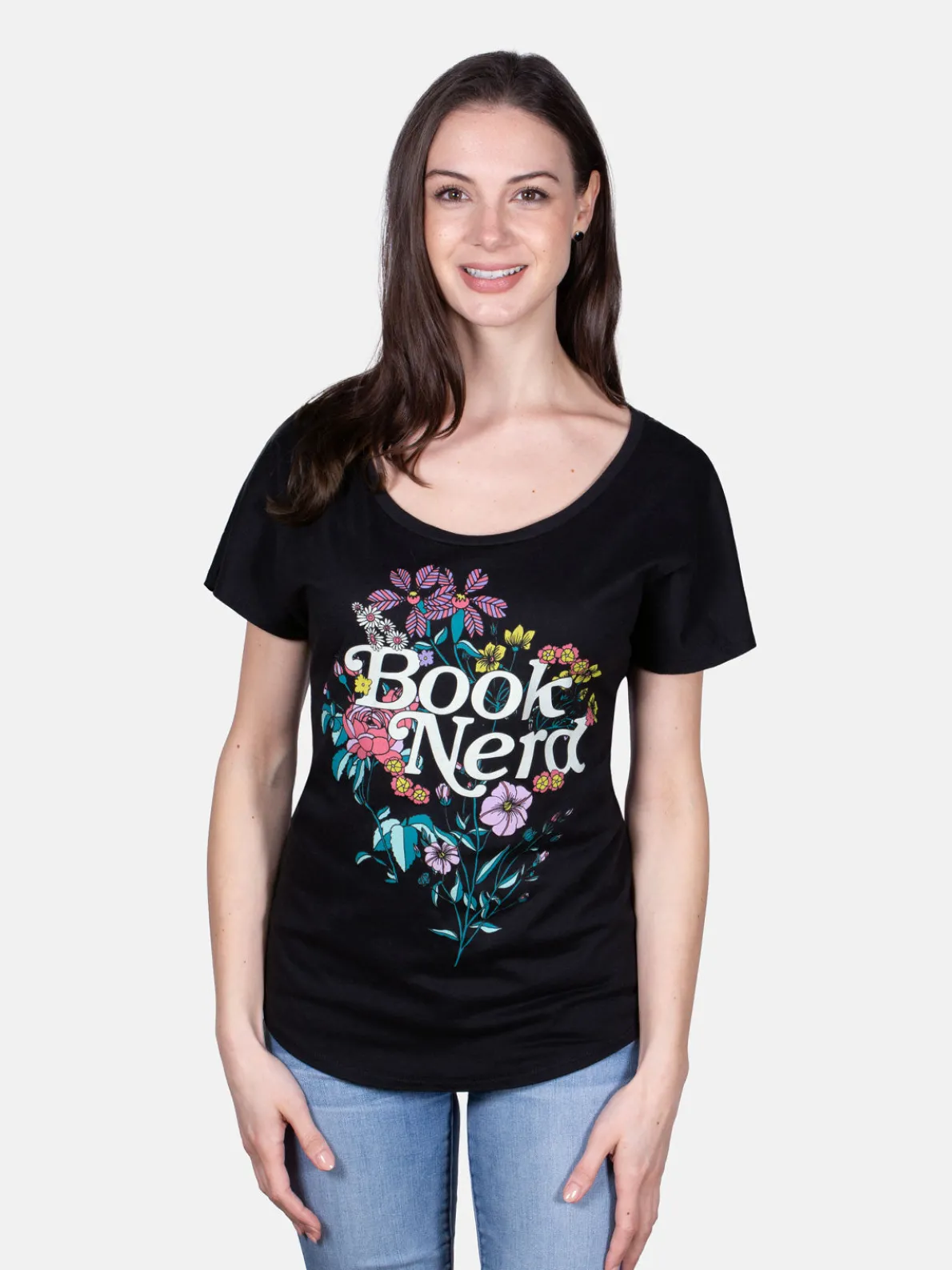 Book Nerd Floral Women’s Relaxed Fit T-Shirt
