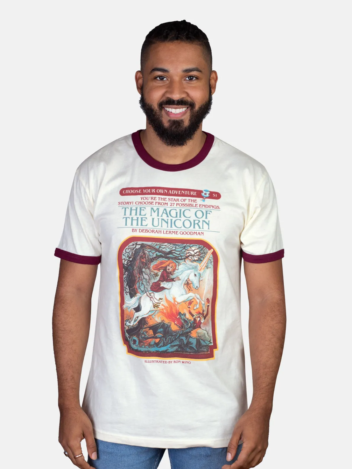 Choose Your Own Adventure: The Magic of the Unicorn Unisex Ringer T-Shirt