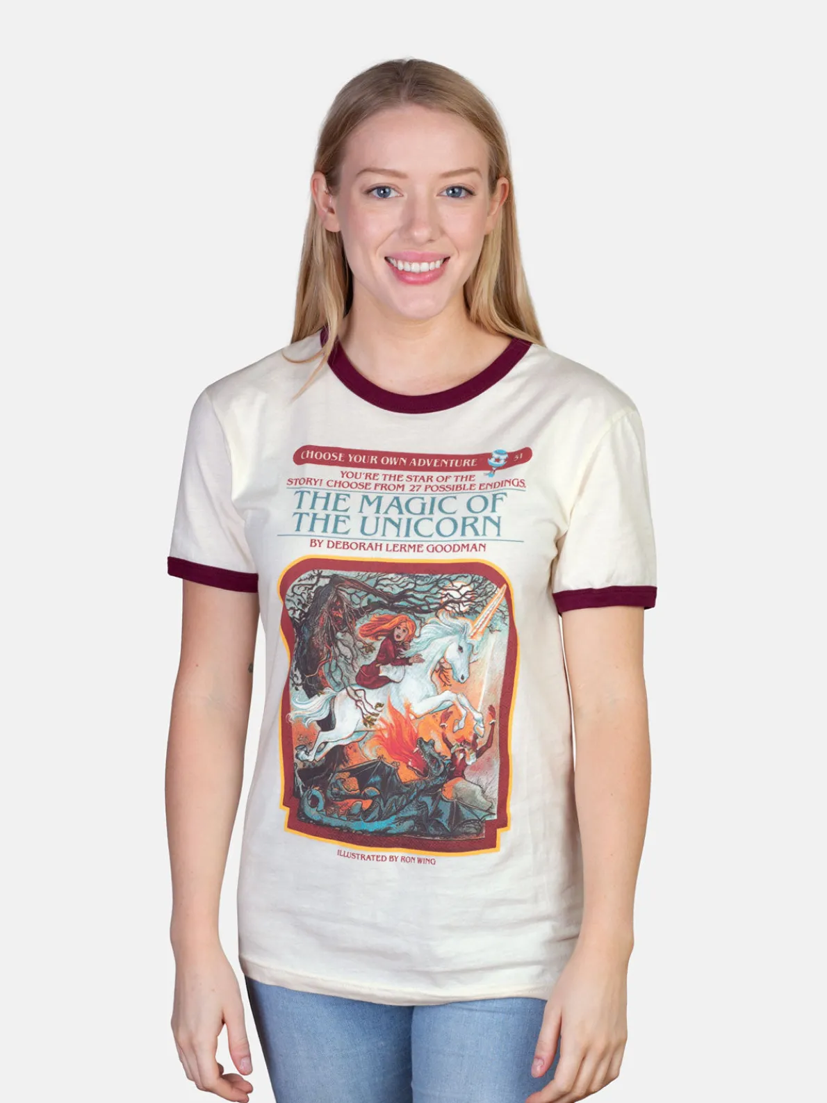 Choose Your Own Adventure: The Magic of the Unicorn Unisex Ringer T-Shirt