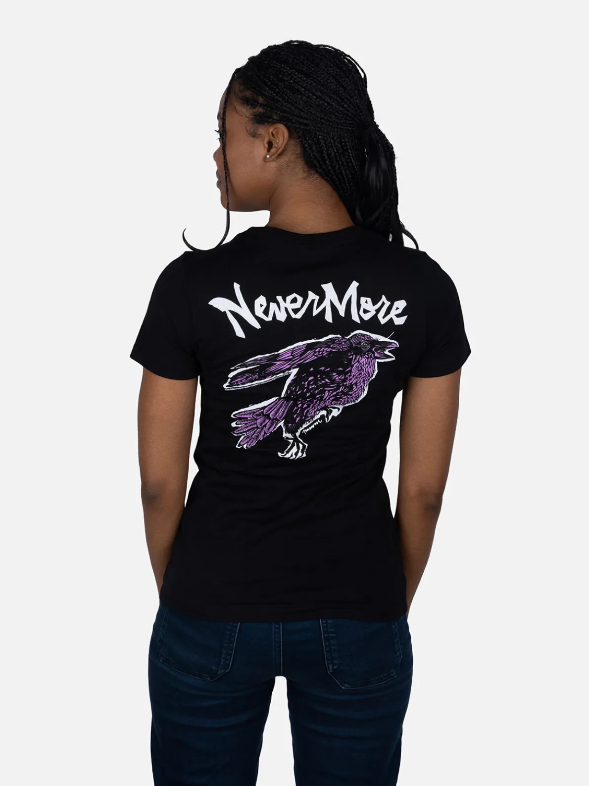Edgar Allan Poe Nevermore Raven Women's Crew T-Shirt