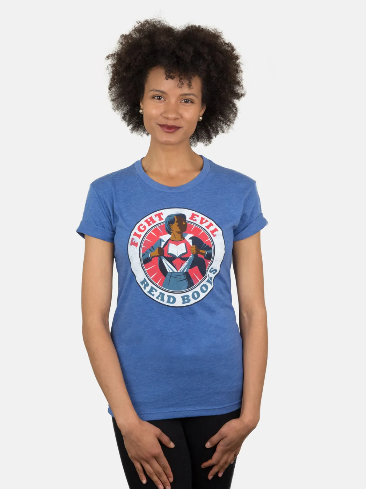 Fight Evil, Read Books Unisex T-Shirt (W-2017)