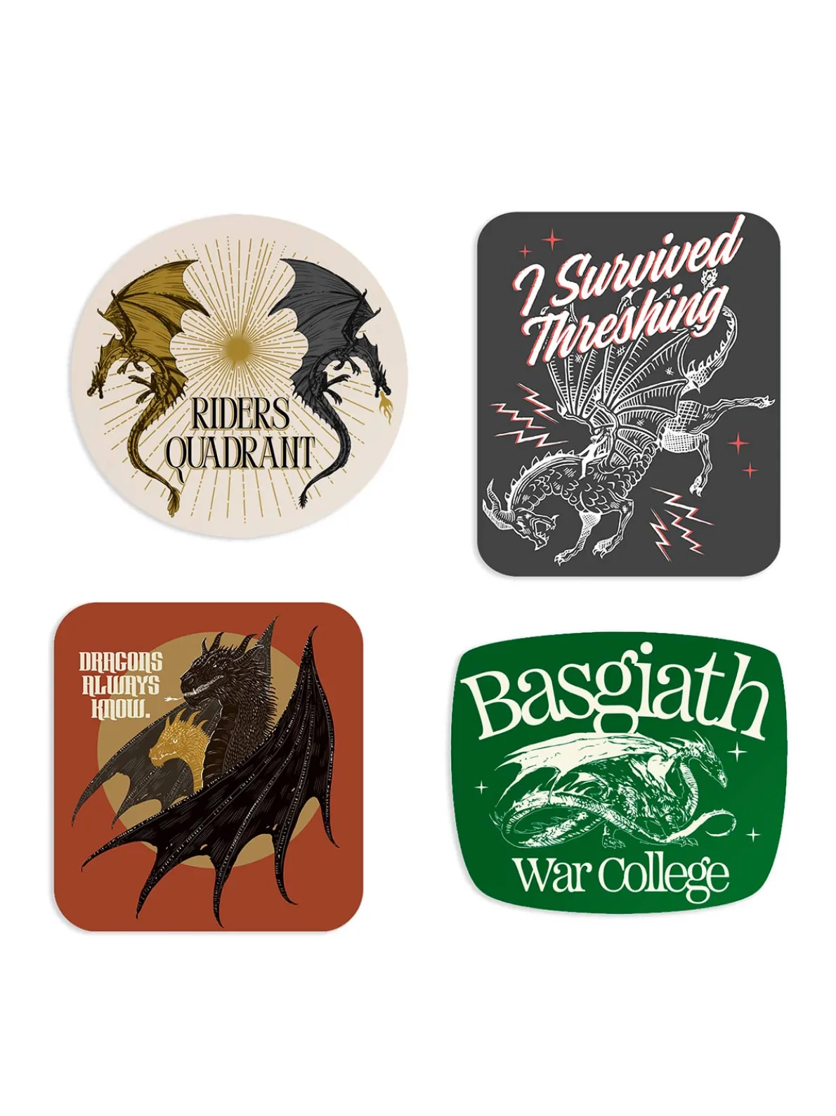 Fourth Wing: Dragon Rider Stickers - Set of 4