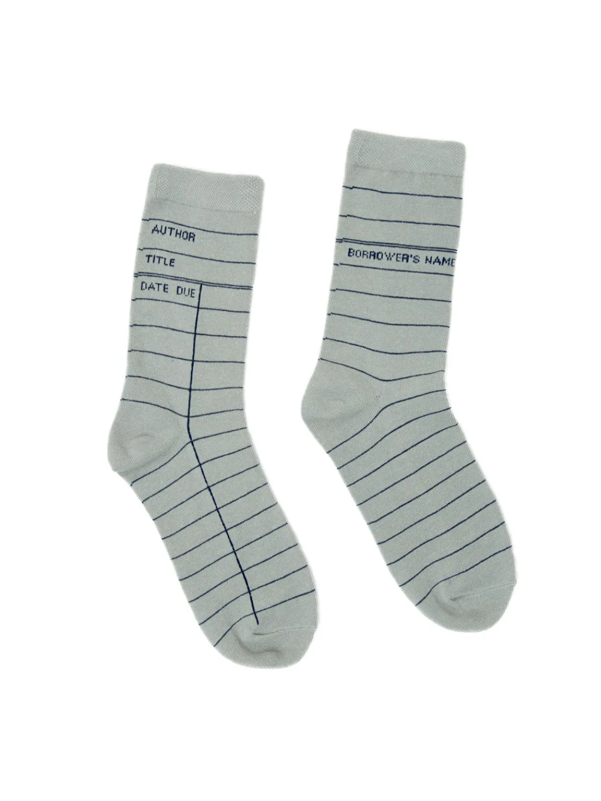 Library Card: Light Gray socks