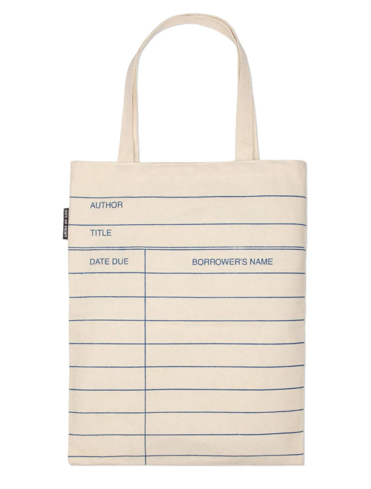Library Card: Natural tote bag