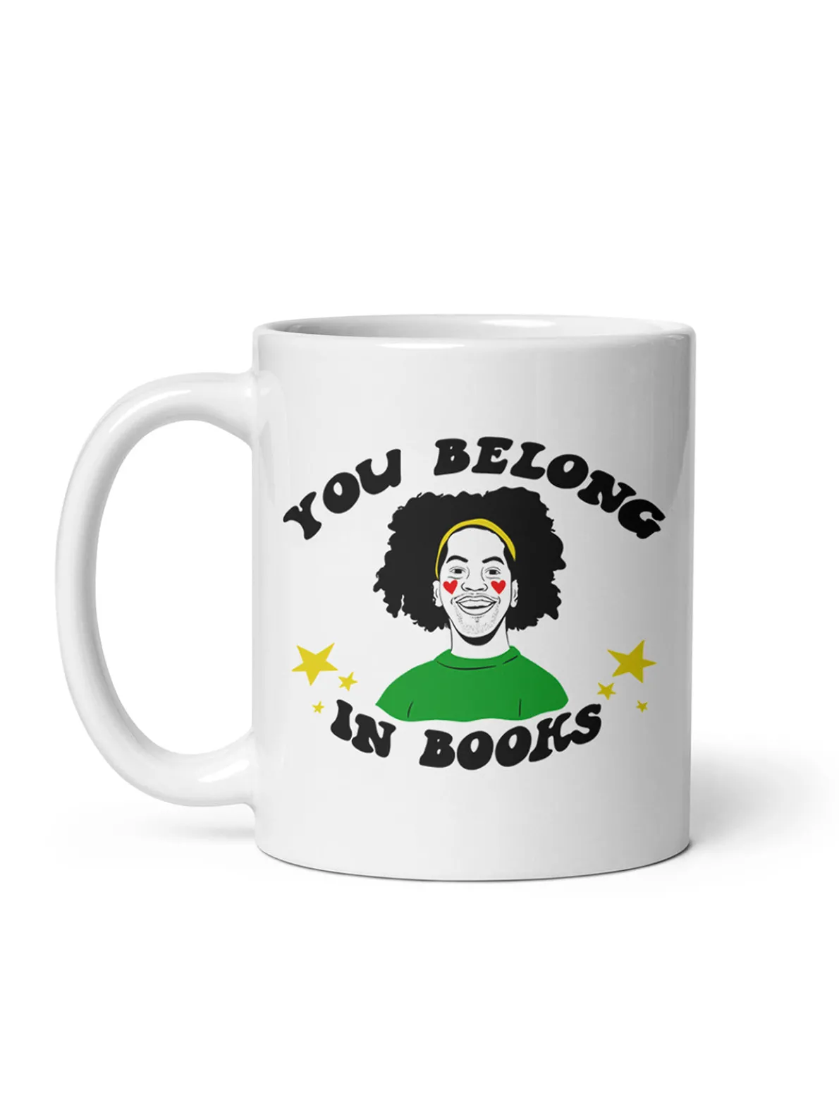 Mychal Threets: You Belong in Books Mug (Print Shop)