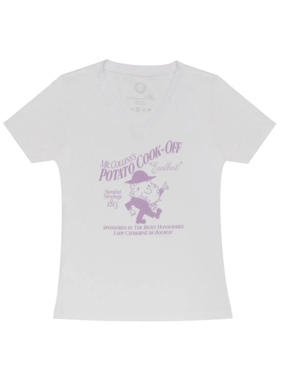 Pride and Prejudice - Mr Collins's Potato Cook-Off Women's V-Neck T-Shirt (Print Shop)
