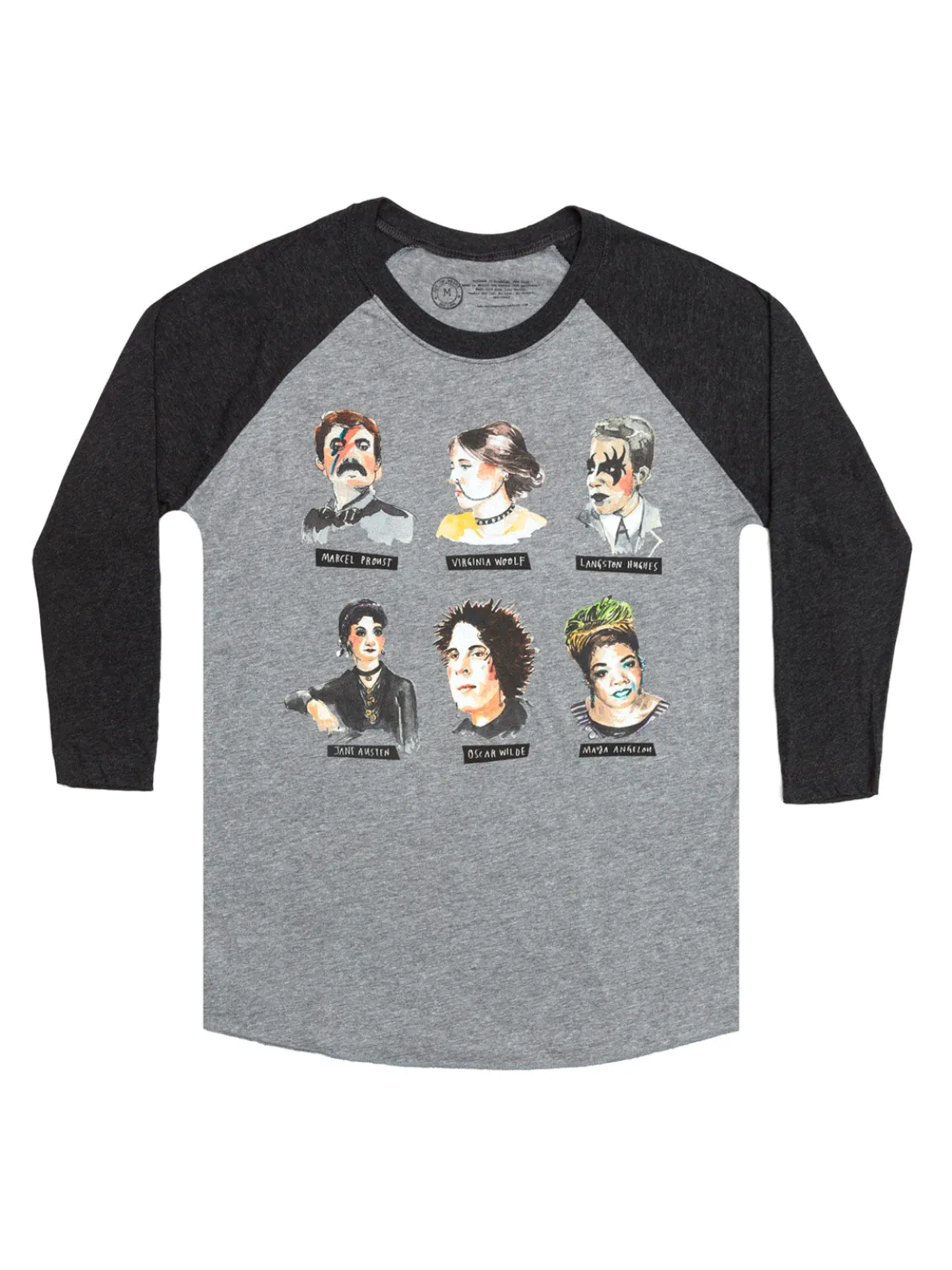 Punk Rock Authors Unisex 3/4-Sleeve Raglan