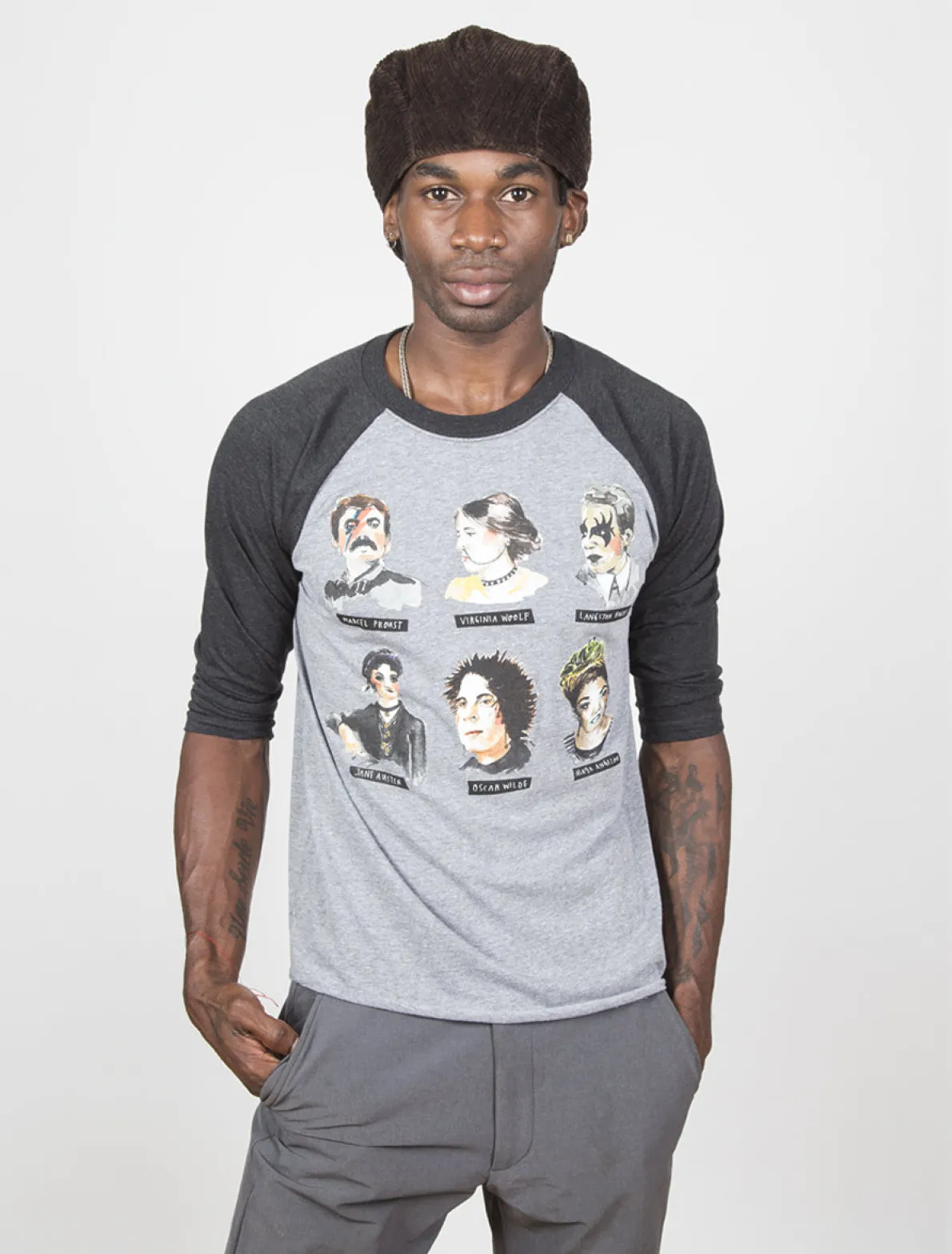 Punk Rock Authors Unisex 3/4-Sleeve Raglan