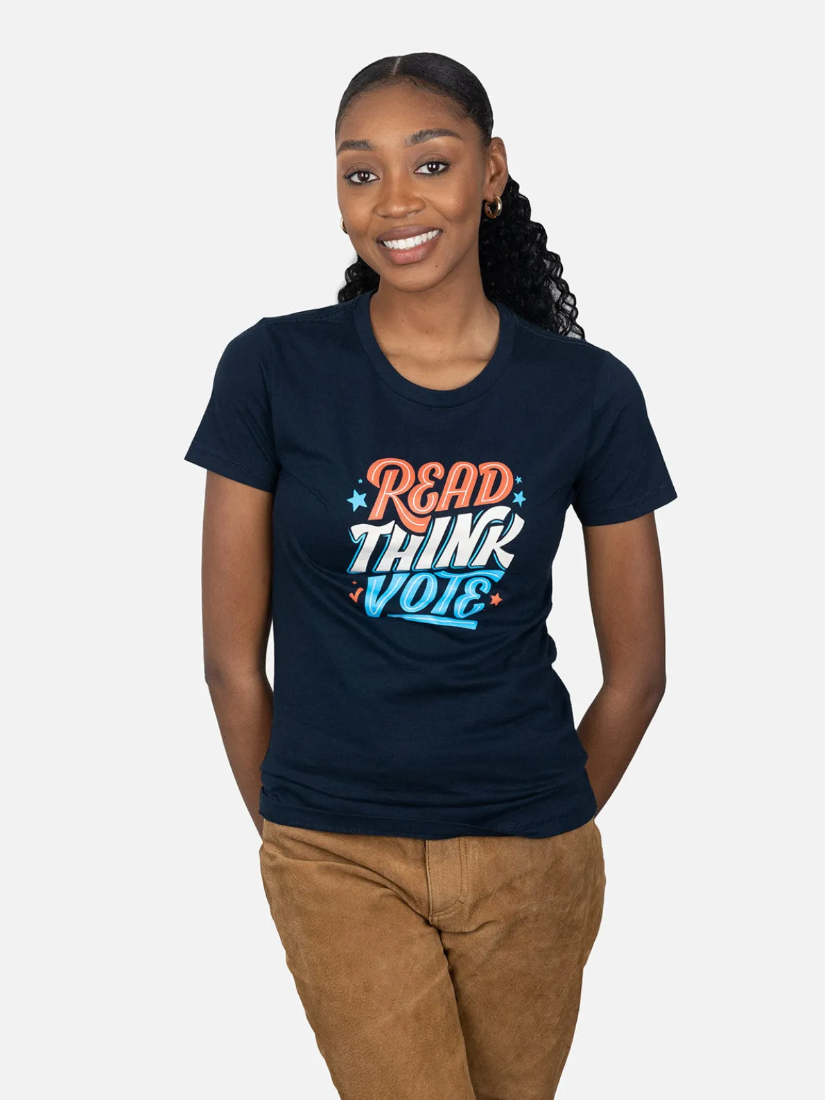 Read Think Vote Women's Crew T-Shirt