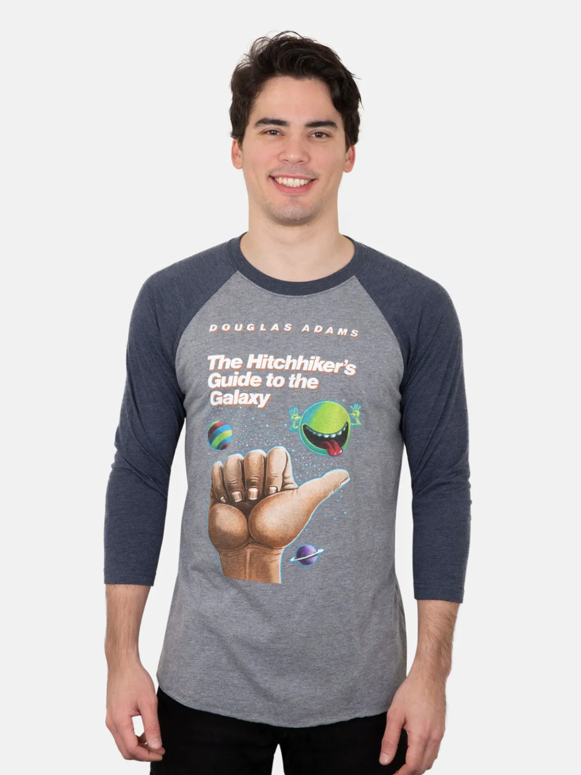 The Hitchhiker's Guide to the Galaxy Unisex 3/4-Sleeve Raglan